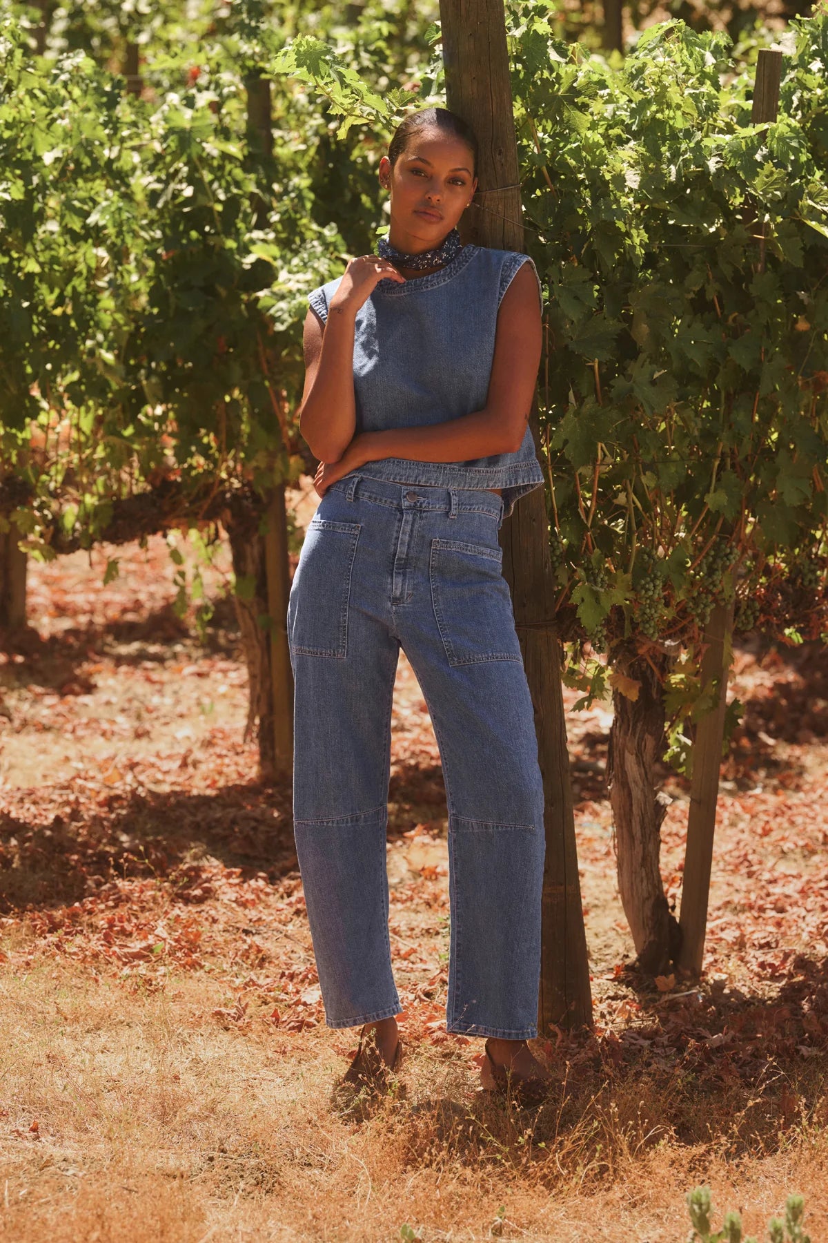 Velvet - Loren - Denim Top in Indigo