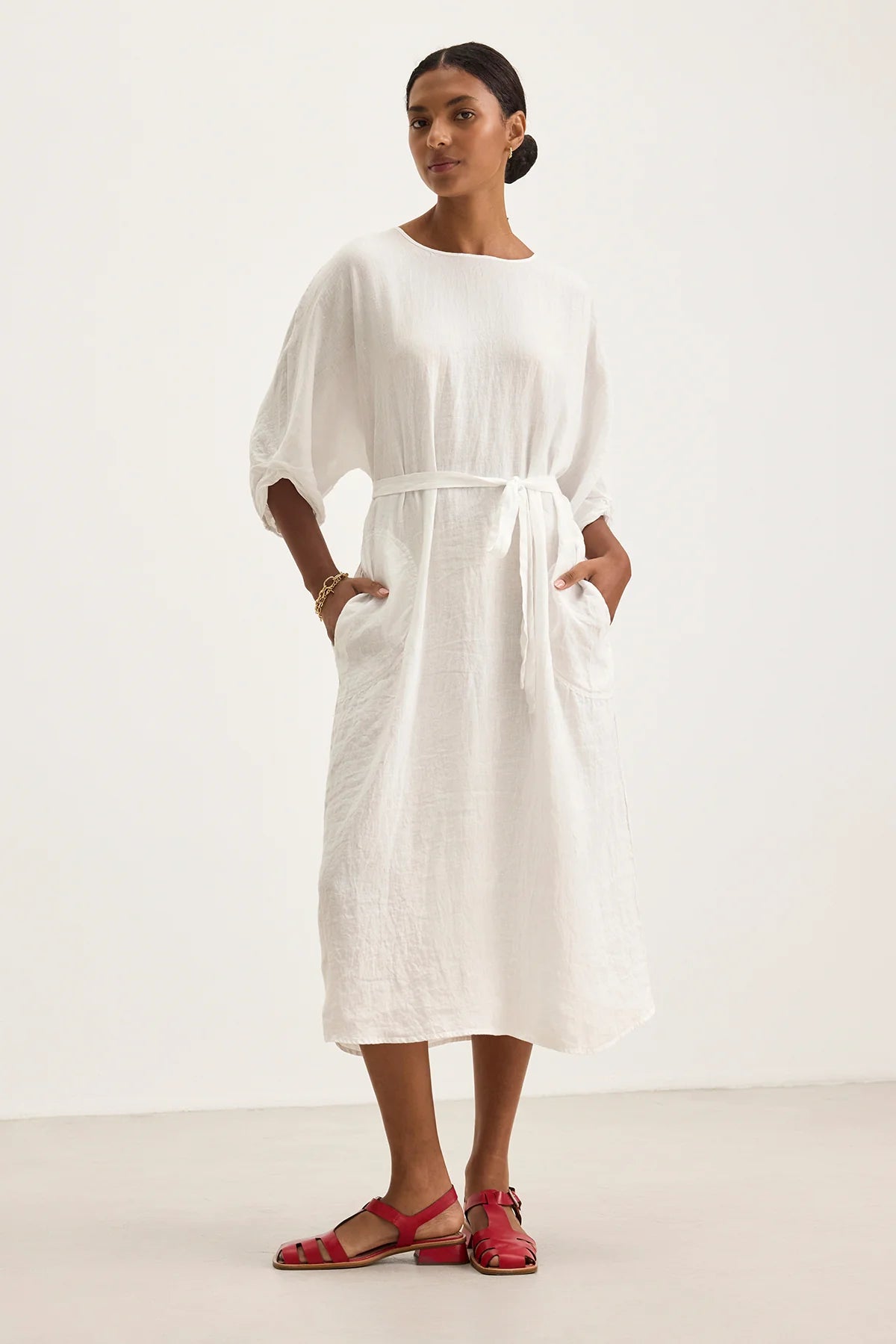 Velvet - Carmen - Woven Linen Dress