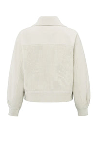 YAYA - Cardigan with classic collar in Off White