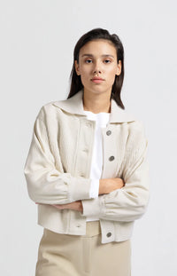 YAYA - Cardigan with classic collar in Off White