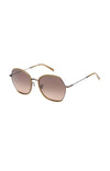 YAYA - Chloe - Hexagonal Sunglasses in Caribou Brown