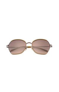 YAYA - Chloe - Hexagonal Sunglasses in Caribou Brown