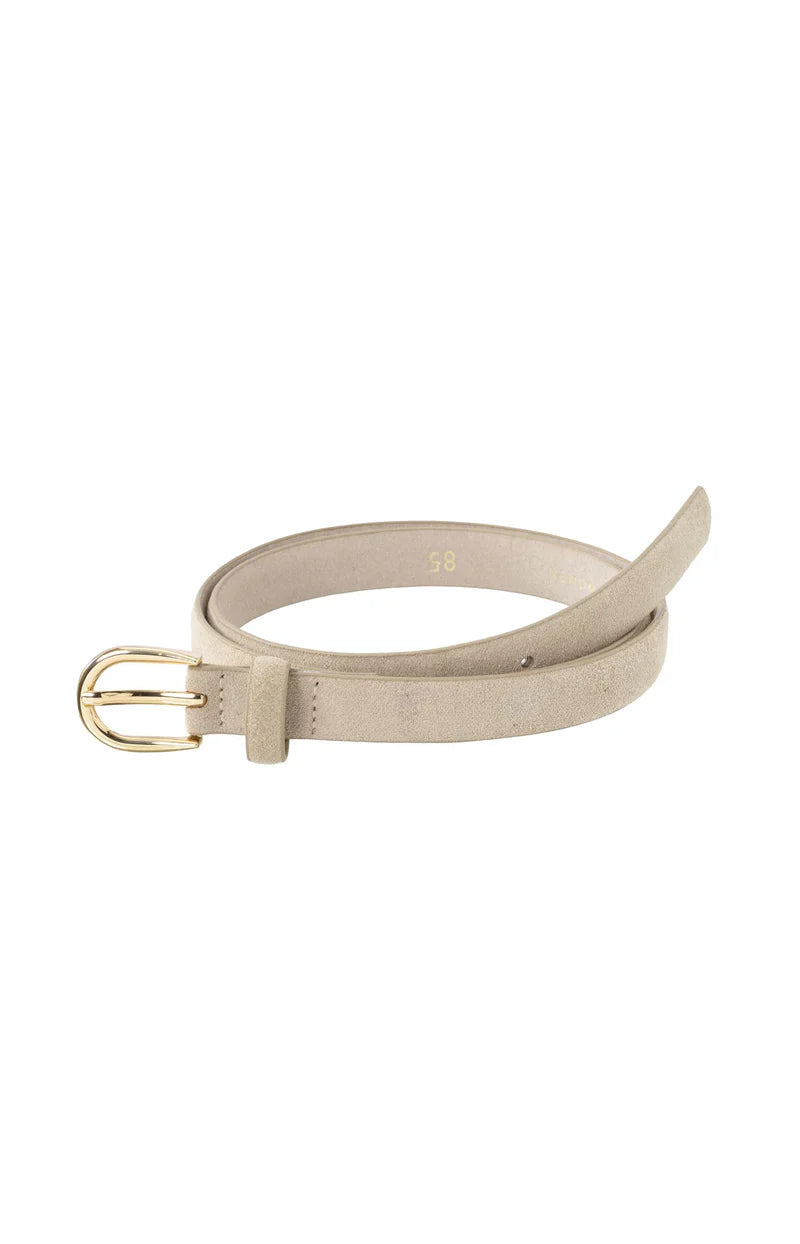 YAYA -  Suede Belt in Off White