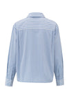 YAYA - Striped Oversized Shirt in Blue Dessin