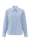 YAYA - Striped Oversized Shirt in Blue Dessin