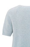 YAYA - Short Raglan Sleeves Sweater in Gray Dawn Blue Melange