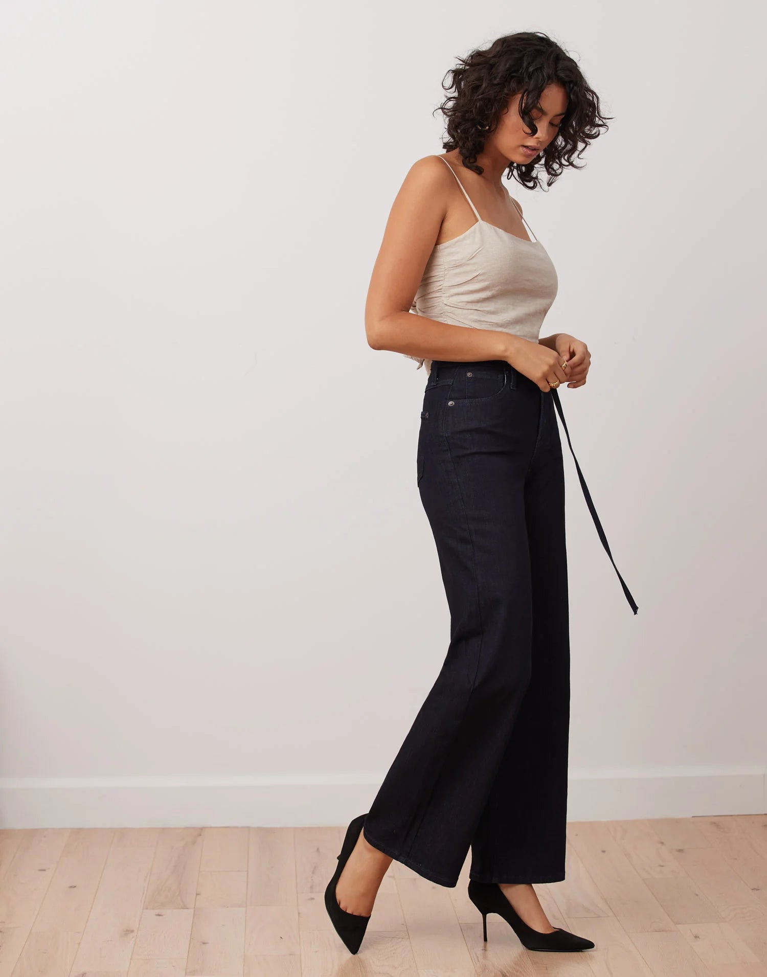 Yoga Jeans - Lily Wide Leg Jeans in Abel