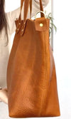 Market Canvas Leather Handbags - Essential Tote in Brown