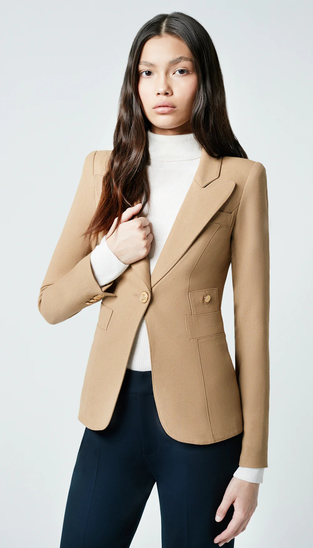 Smythe Classic Duchess Blazer in Camel Bernstein Gold