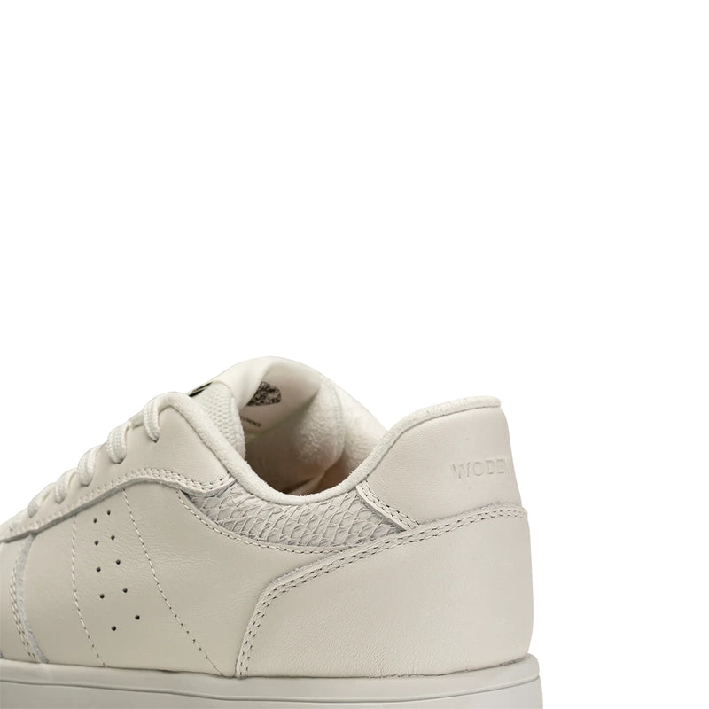 Woden - Bjork - Leather Sneaker in Blanc de Blanc