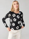 Sanctuary - All Day Long Sweater in White Flower Pop