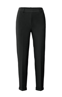 YAYA - Scuba Straight Leg Trousers in Pirate Black