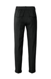 YAYA - Scuba Straight Leg Trousers in Pirate Black