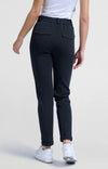 YAYA - Scuba Straight Leg Trousers in Pirate Black