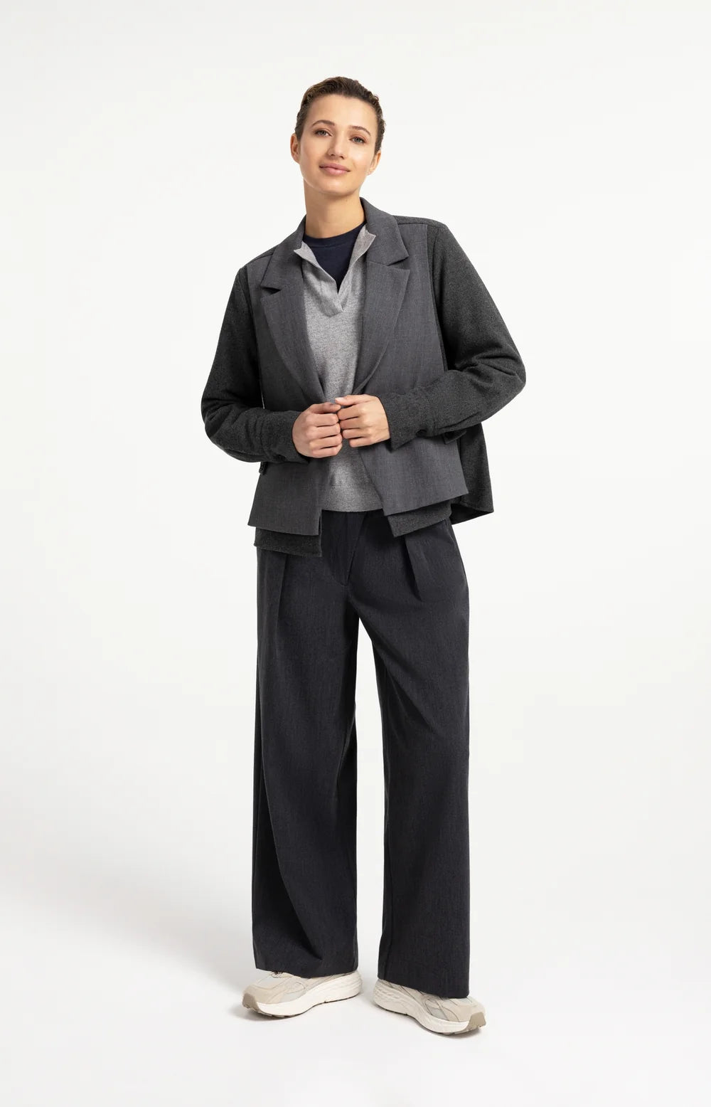 YAYA - Loose Fit Blazer with Contrast Fabric