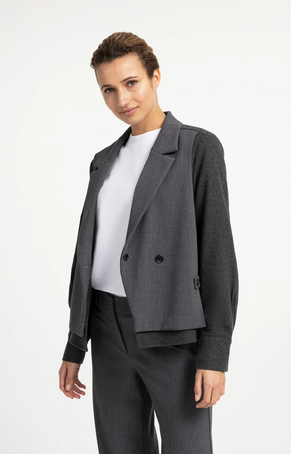 YAYA - Loose Fit Blazer with Contrast Fabric