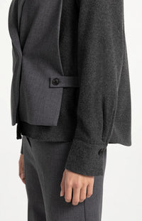 YAYA - Loose Fit Blazer with Contrast Fabric