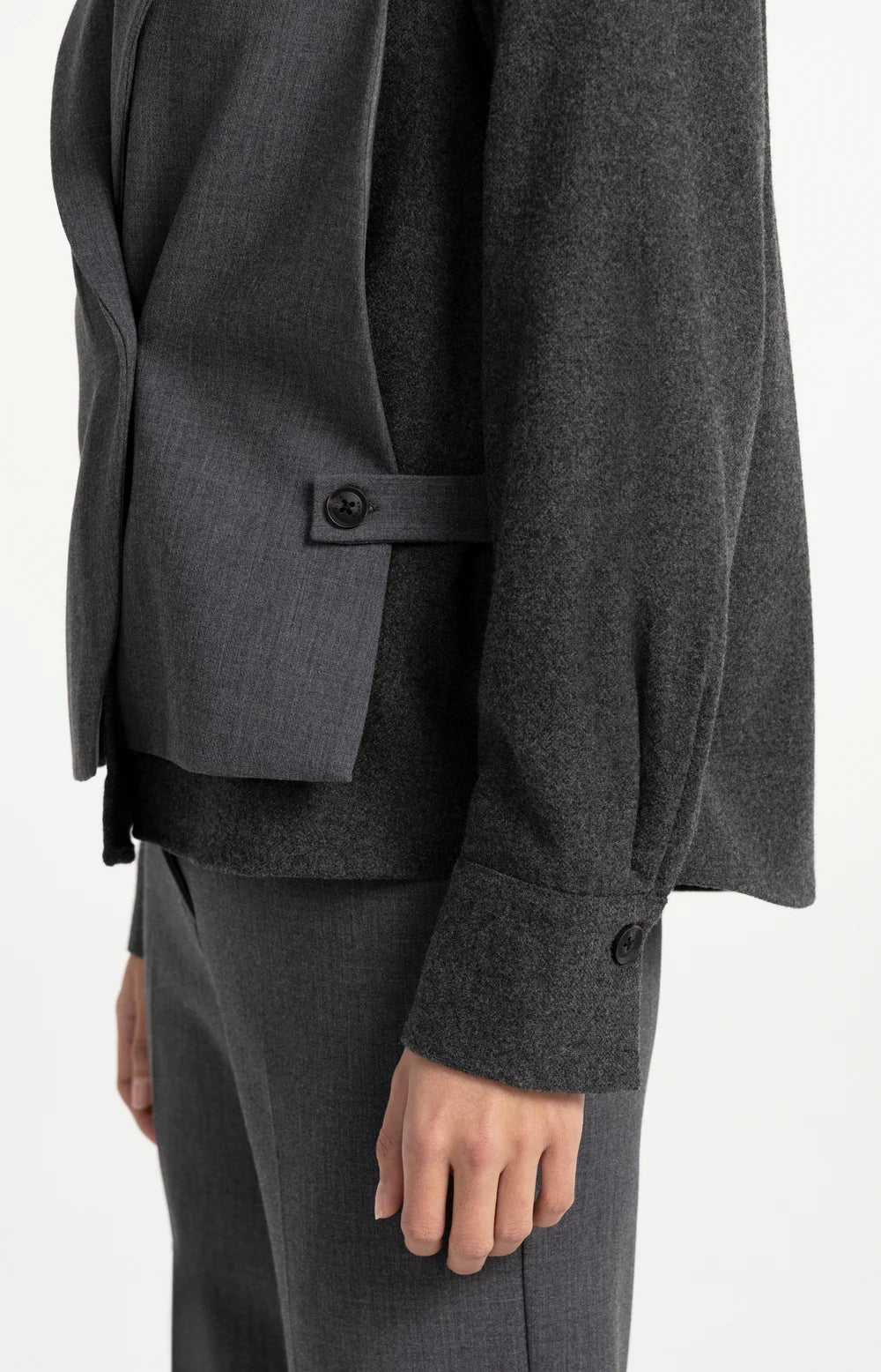 YAYA - Loose Fit Blazer with Contrast Fabric