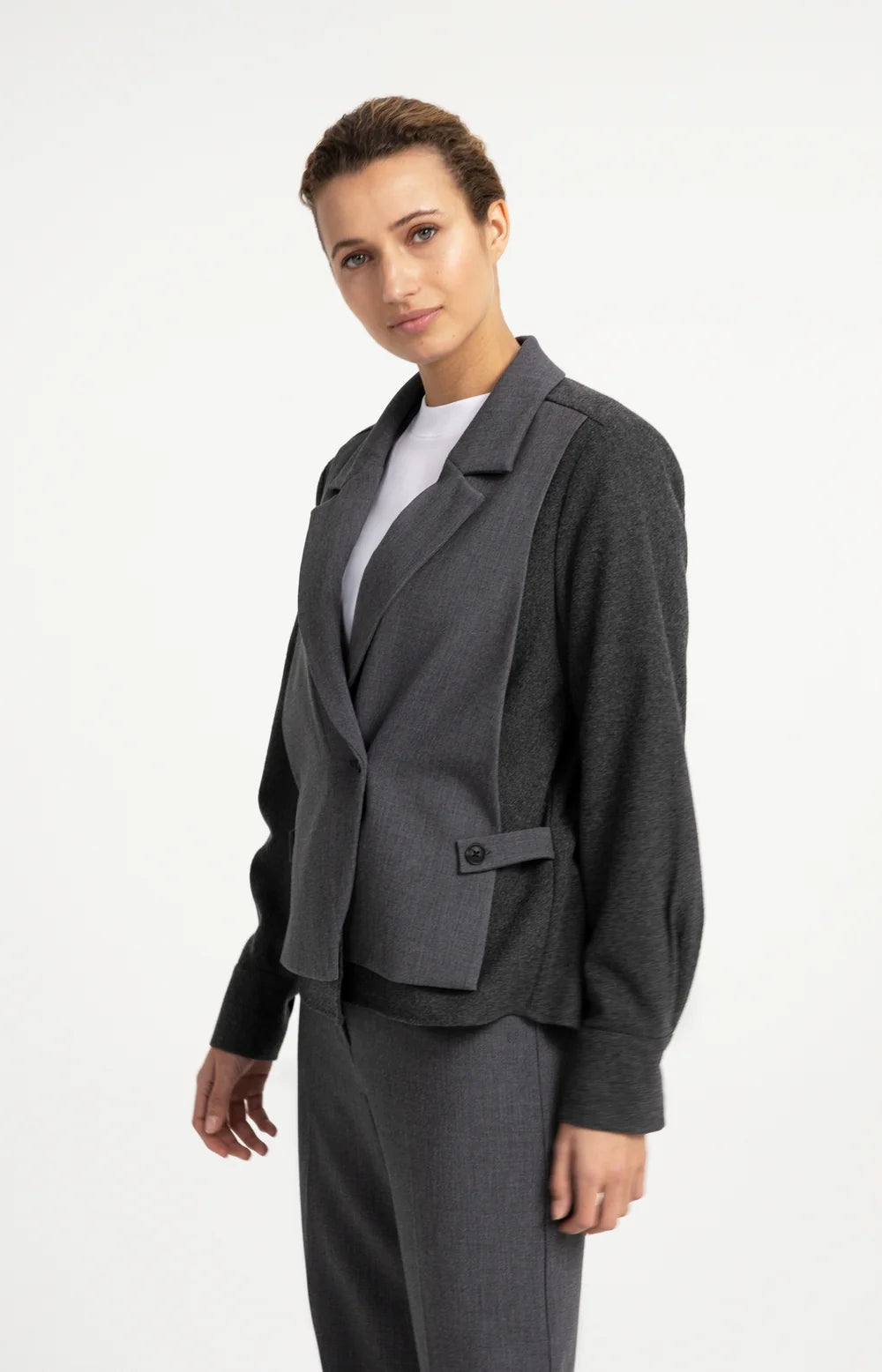 YAYA - Loose Fit Blazer with Contrast Fabric