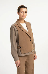 YAYA - Loose Fit Blazer with Contrast Fabric