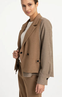 YAYA - Loose Fit Blazer with Contrast Fabric