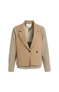 YAYA - Loose Fit Blazer with Contrast Fabric