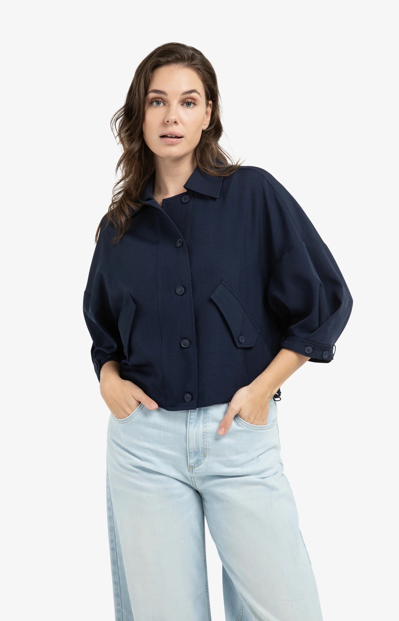 YAYA - Blouse Jacket with Adjustable Waistband