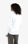 YAYA - Blouse with High V-neck Collar in Pure White