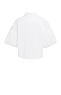 YAYA - Blouse with Balloon Sleeves in Pure White