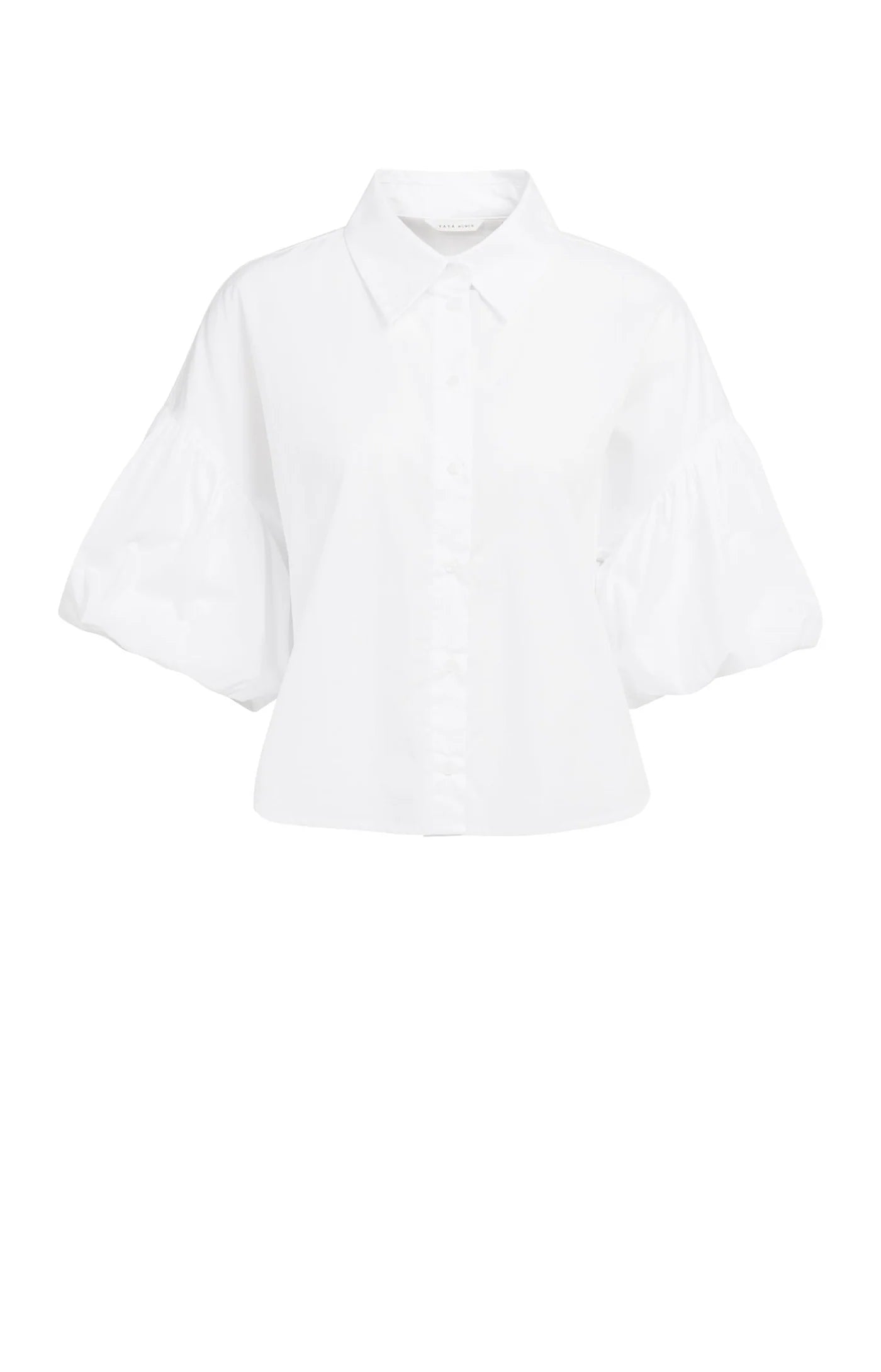 YAYA - Blouse with Balloon Sleeves in Pure White