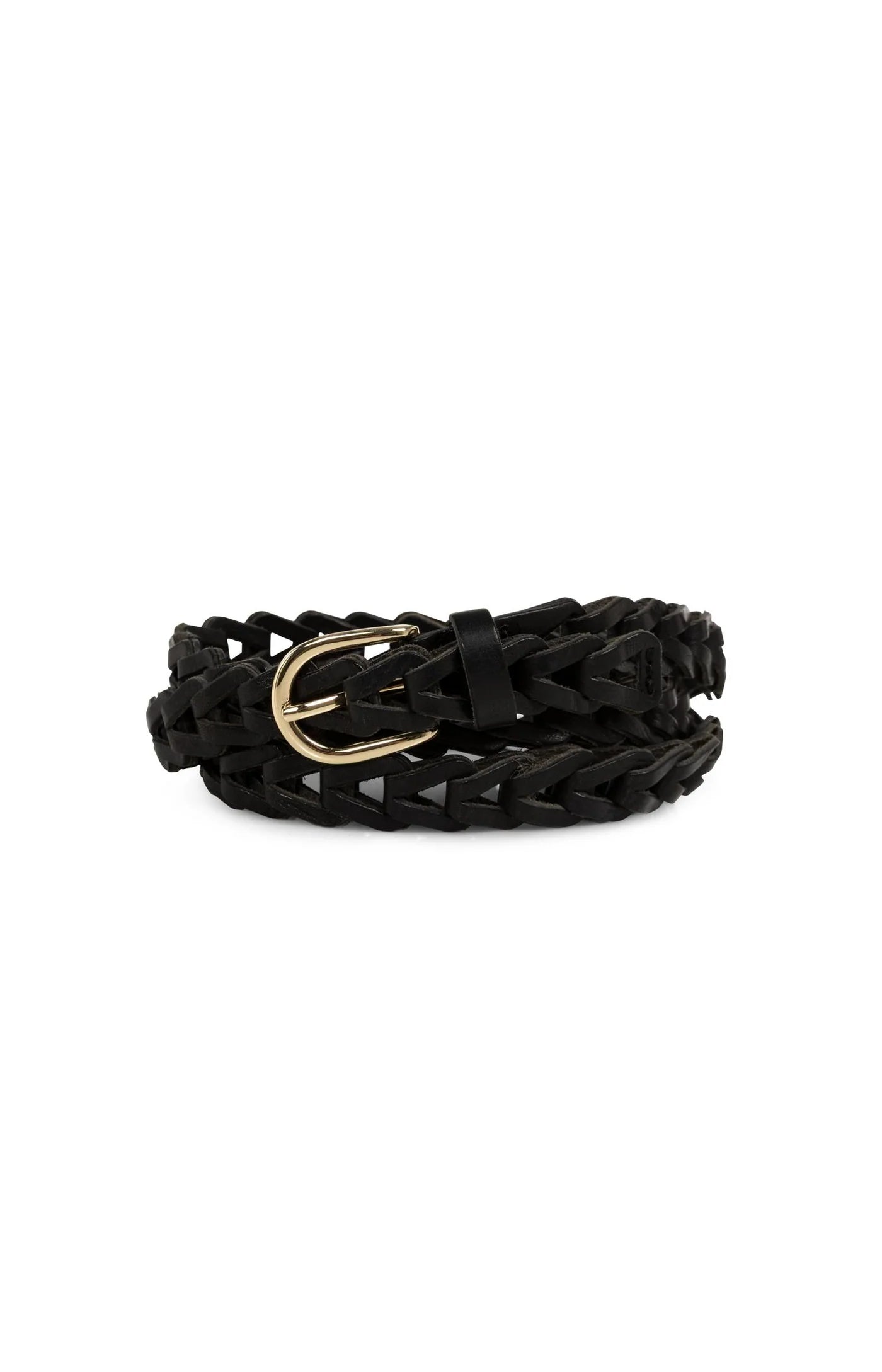 YAYA - Braided Leather Belt with Buckle