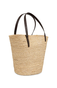 YAYA - Braided Straw Shopper in Semolina Brown