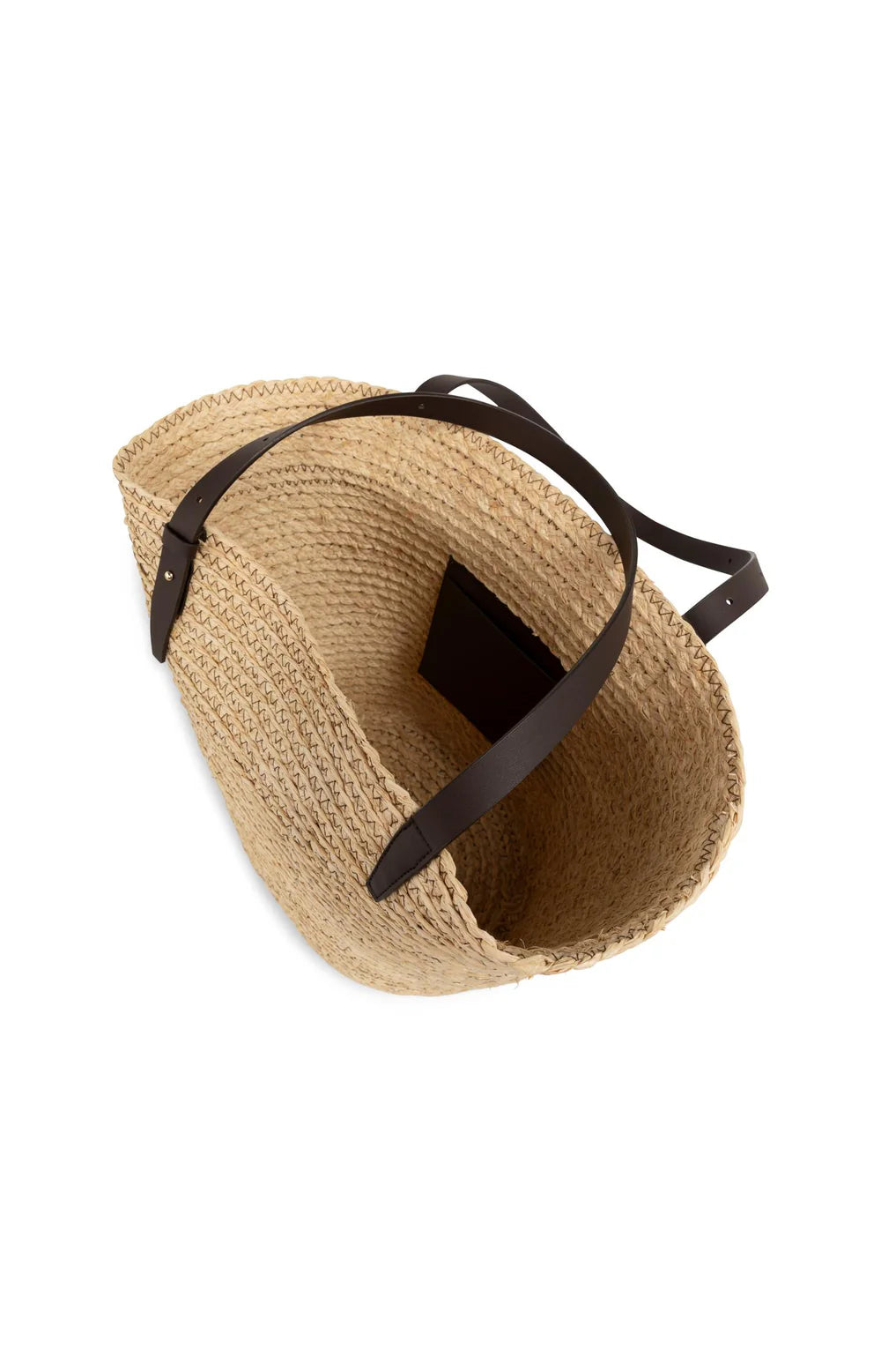 YAYA - Braided Straw Shopper in Semolina Brown