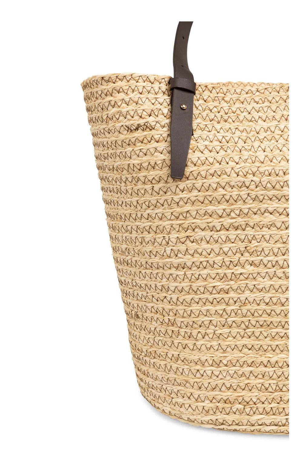 YAYA - Braided Straw Shopper in Semolina Brown