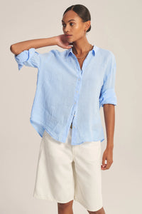 Velvet - Brighton - Woven Linen Button Up in Sailboat