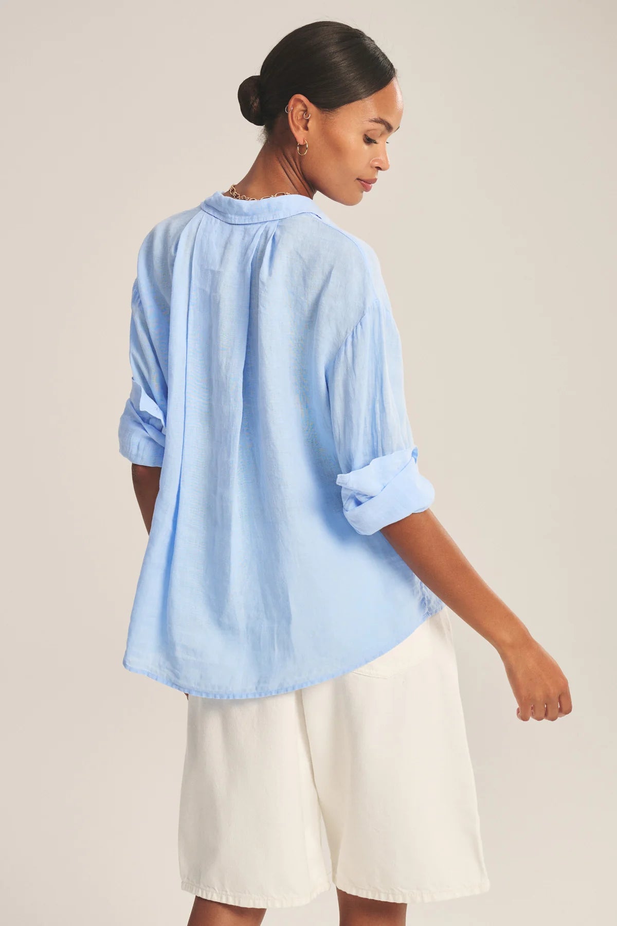 Velvet - Brighton - Woven Linen Button Up in Sailboat