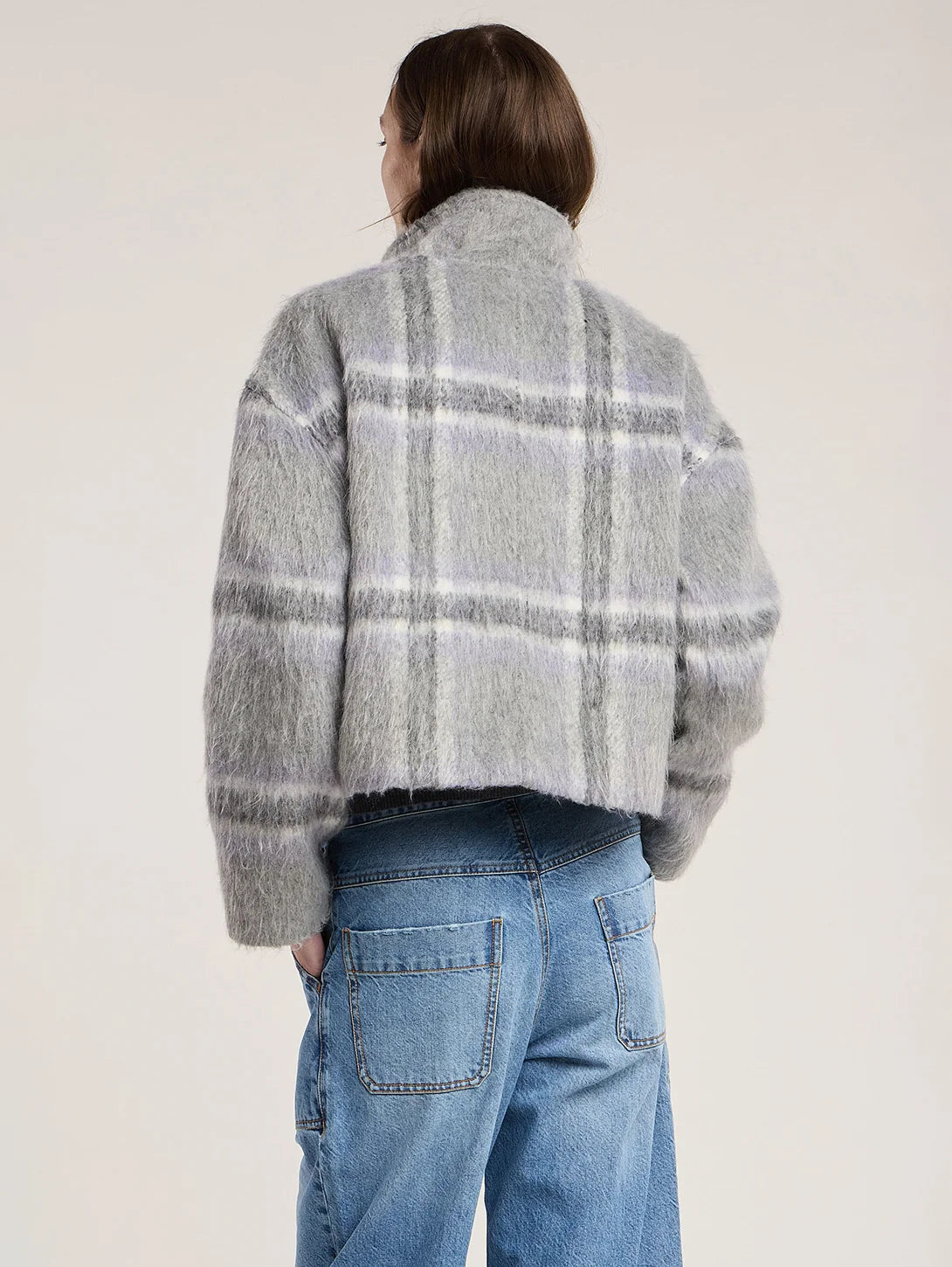 Velvet - Haven Brushed Plaid Jacket in Multi