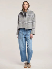 Velvet - Haven Brushed Plaid Jacket in Multi