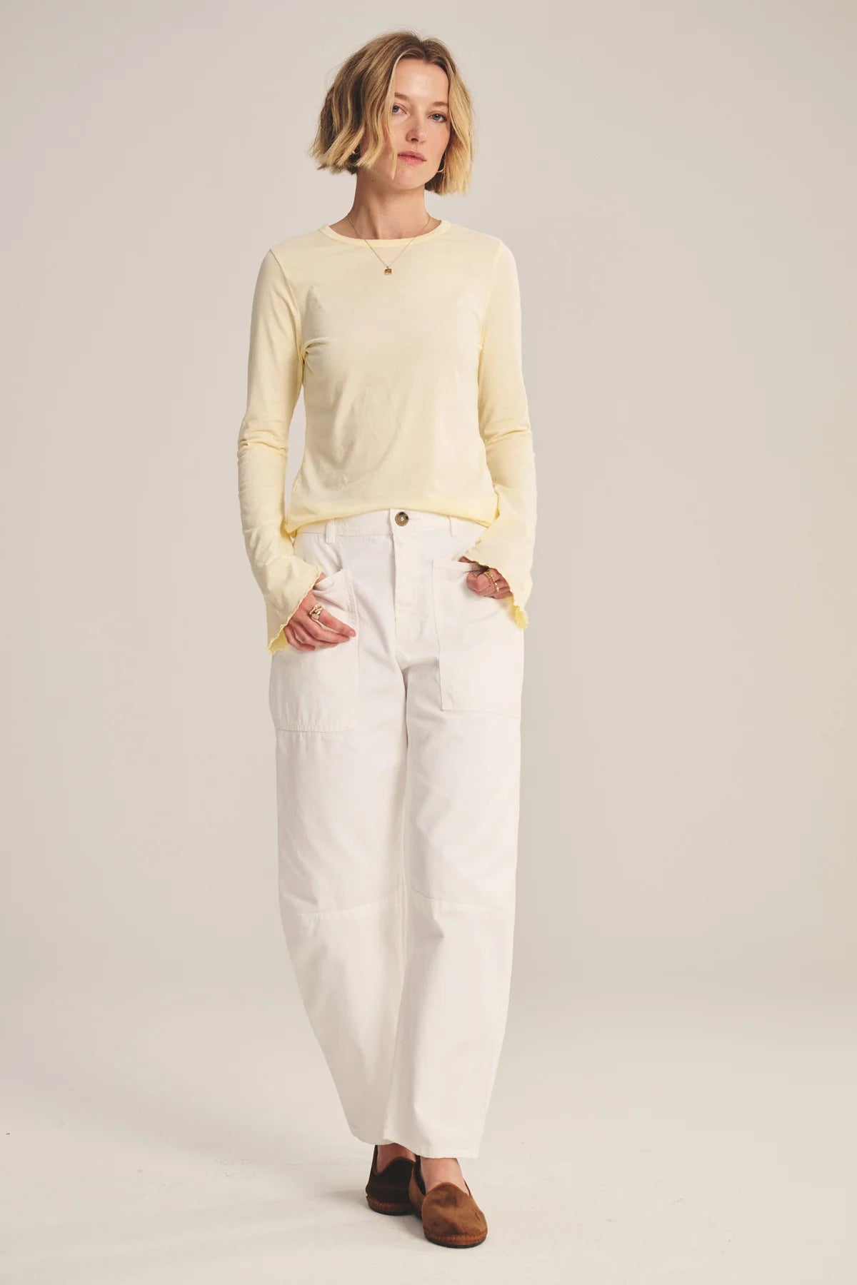Velvet - Brylie - Sanded Twill Pant in Sleet