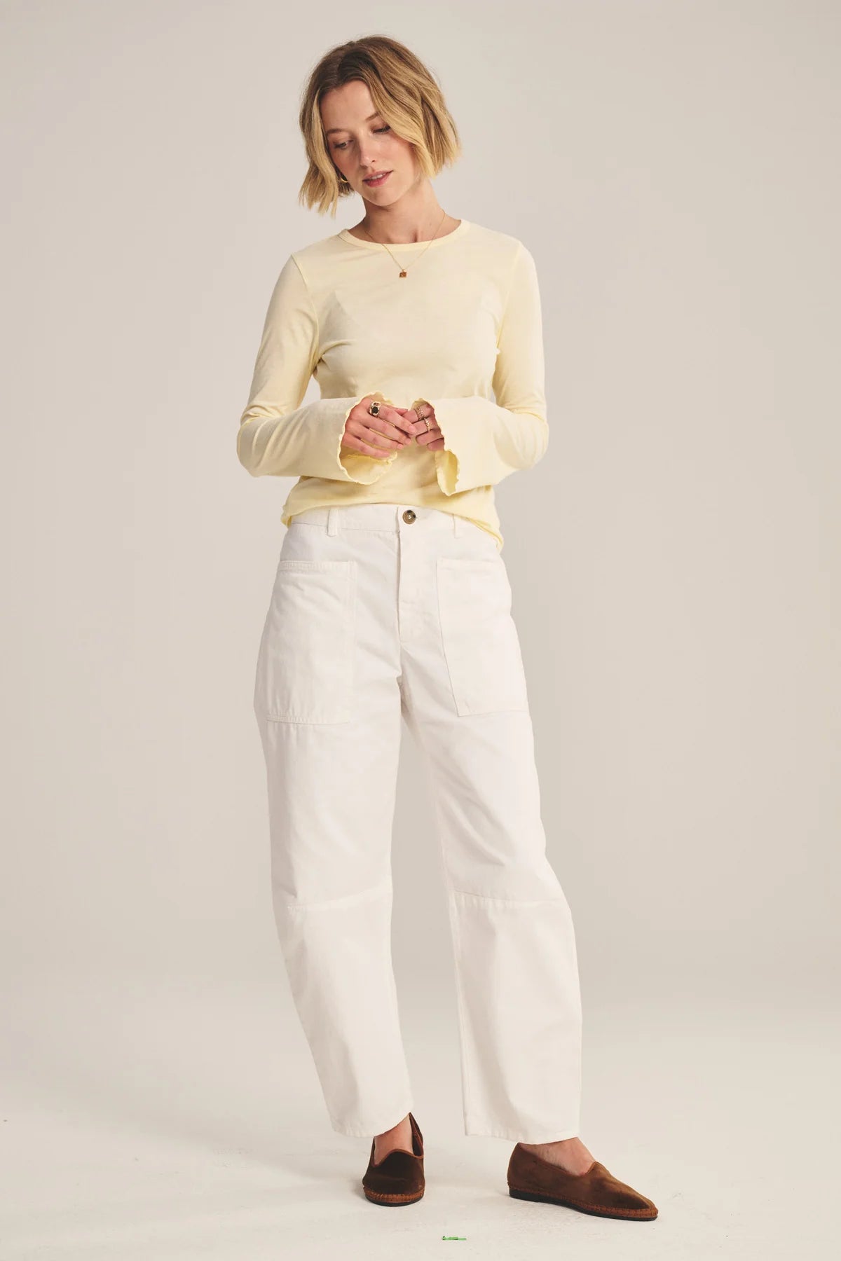Velvet - Brylie - Sanded Twill Pant in Sleet
