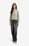 YAYA - Cardigan with Detachable Collar in Brownish Green