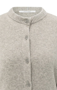 YAYA - Cardigan with Detachable Collar in Brownish Green