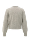 YAYA - Cardigan with Detachable Collar in Brownish Green