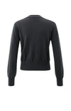 YAYA - Cardigan with Tie waist in Oyster Black