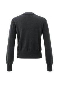 YAYA - Cardigan with Tie waist in Oyster Black