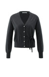 YAYA - Cardigan with Tie waist in Oyster Black