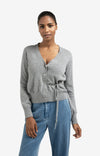 YAYA - Cardigan with tie waist in Medium Grey
