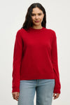 Velvet - Crystal - Cashmere Sweater in Red
