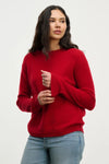 Velvet - Crystal - Cashmere Sweater in Red