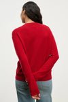 Velvet - Crystal - Cashmere Sweater in Red